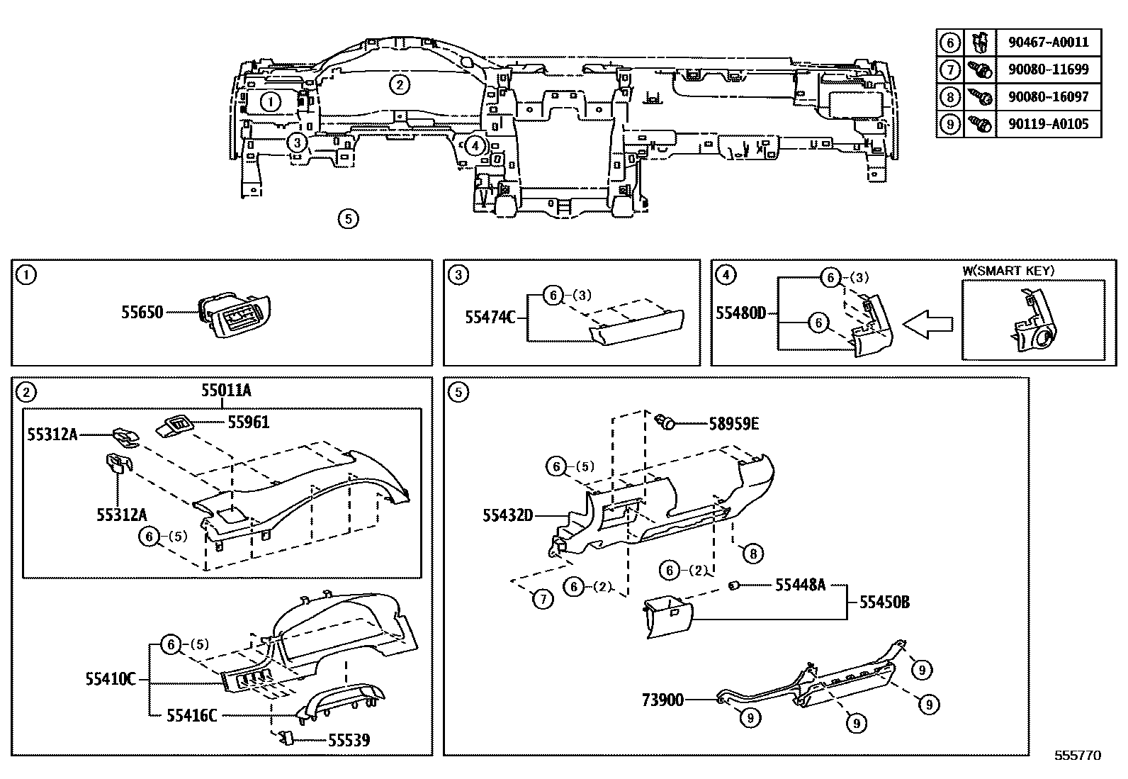 REGISTER ASSY, INSTRUMENT PANEL, NO.1 | 5565006170C0